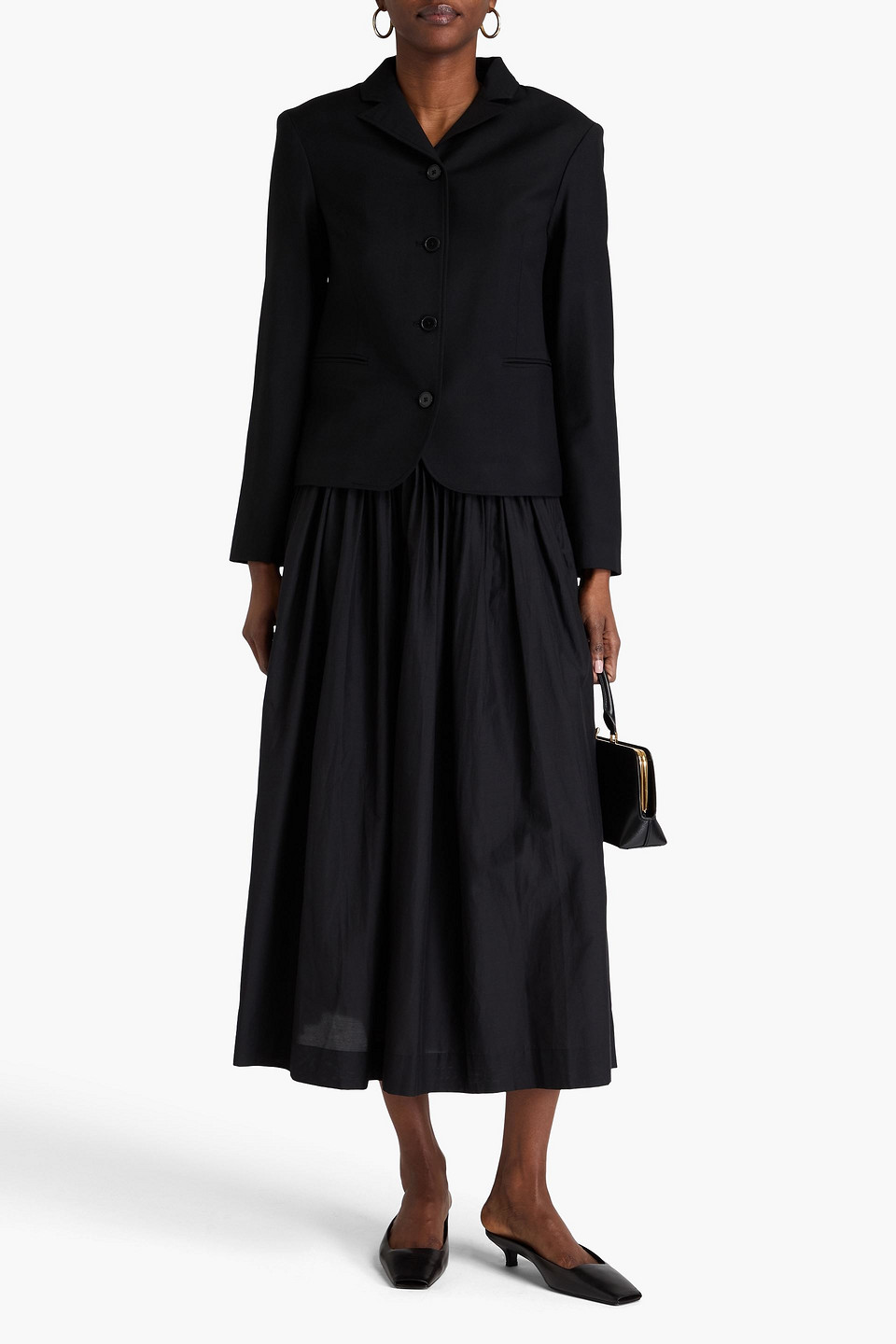 Loulou Studio Marnie Wool-twill Blazer In Black