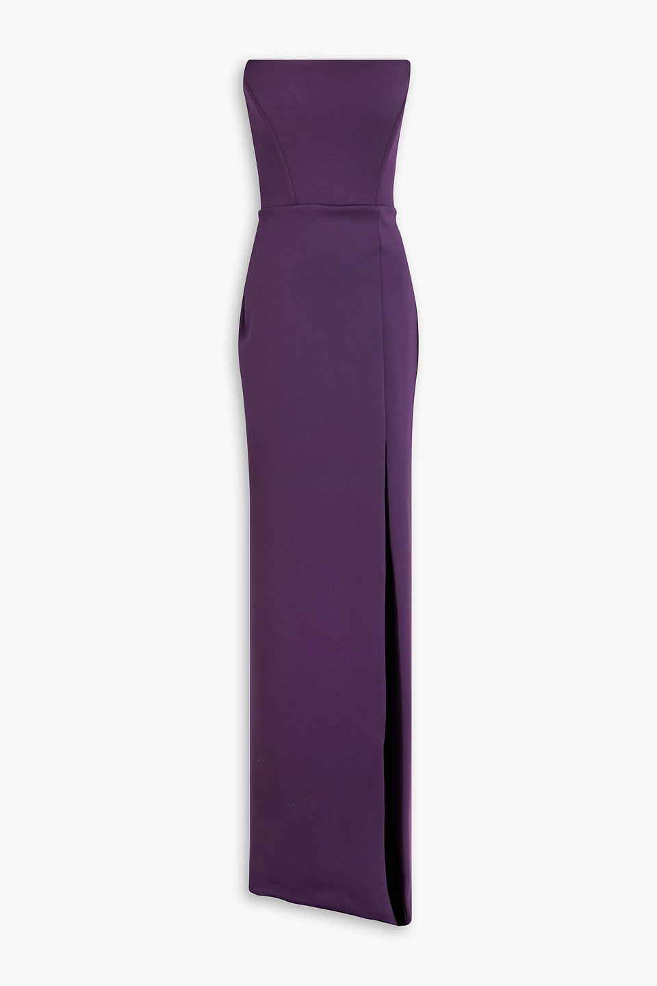 Rhea Costa Strapless Stretch-jersey Gown In Purple