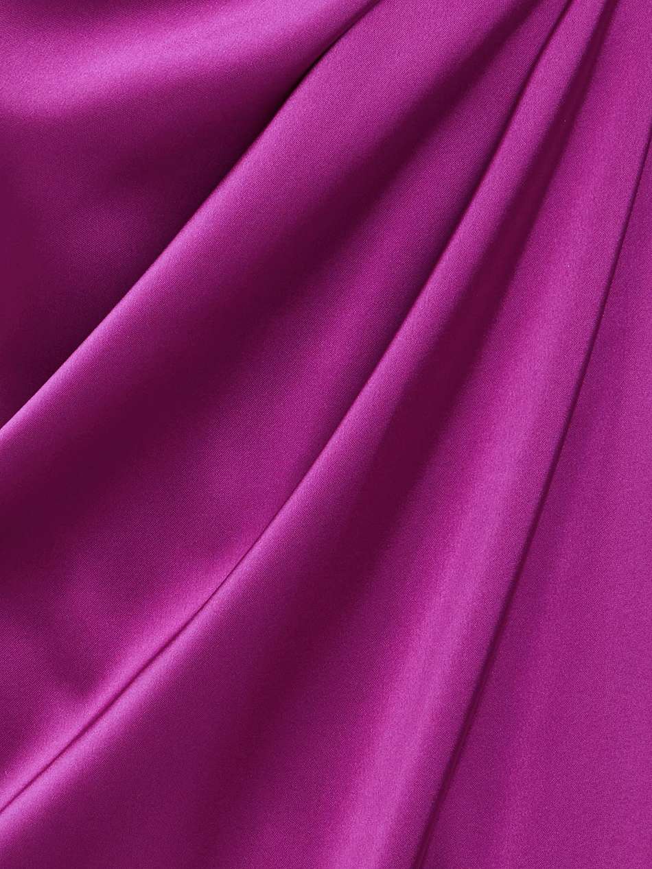 draped satin maxi dress