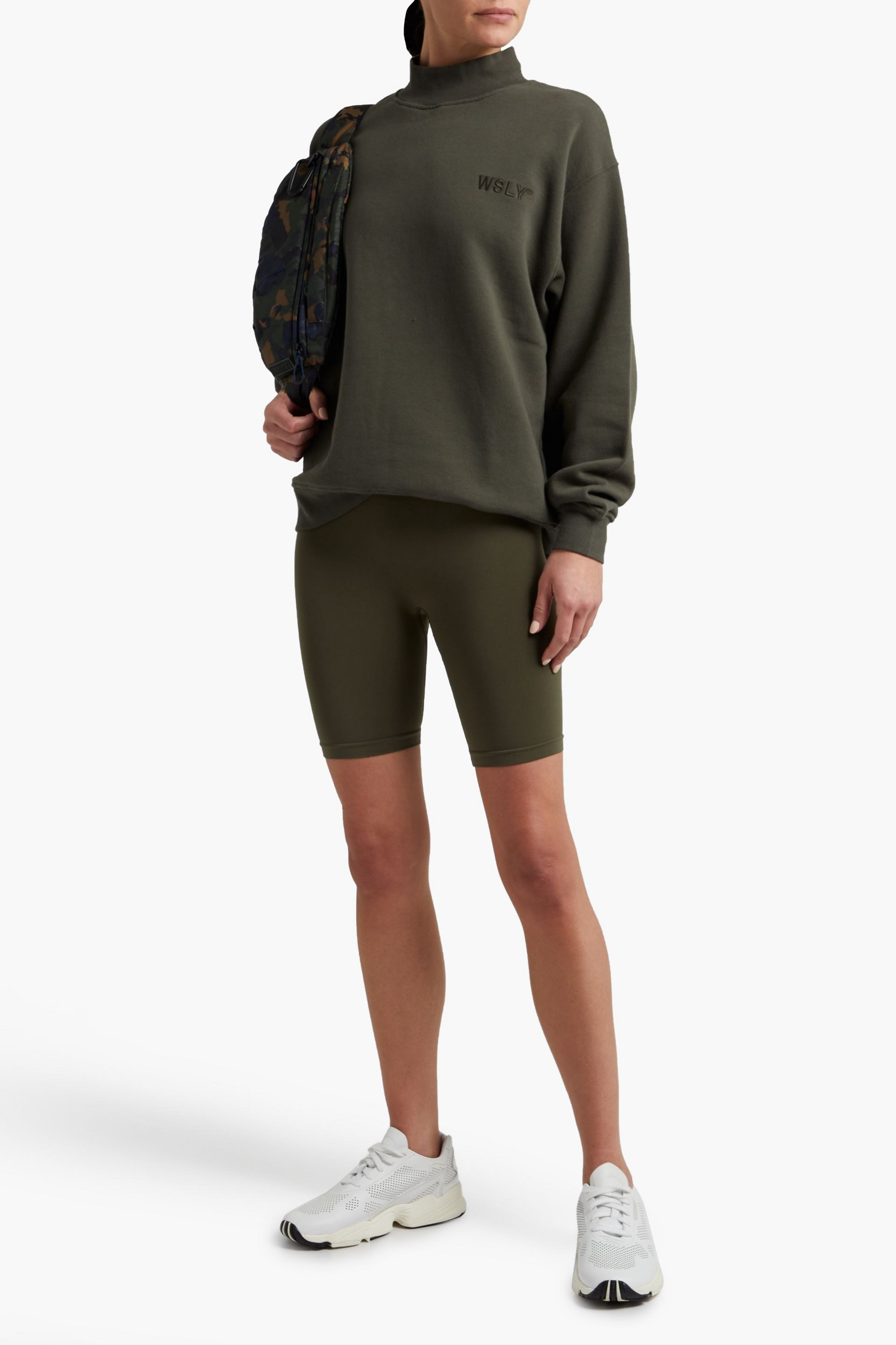 WSLY Oversized cotton-blend fleece sweatshirt