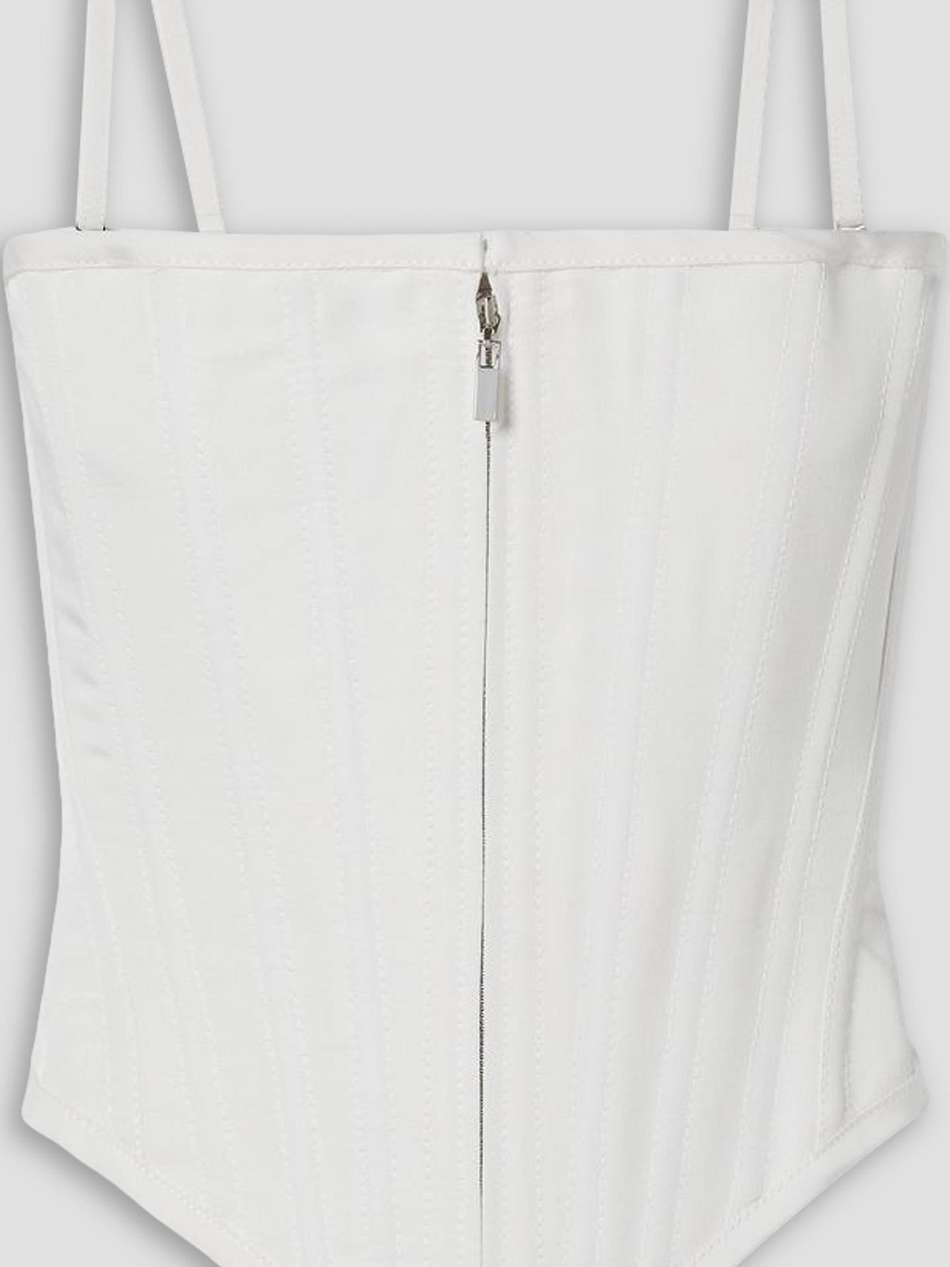 silk-faille bustier top
