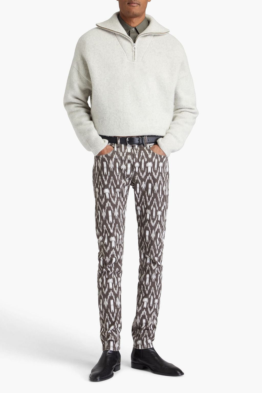 ISABEL MARANT Jasperi skinny-leg printed denim jeans