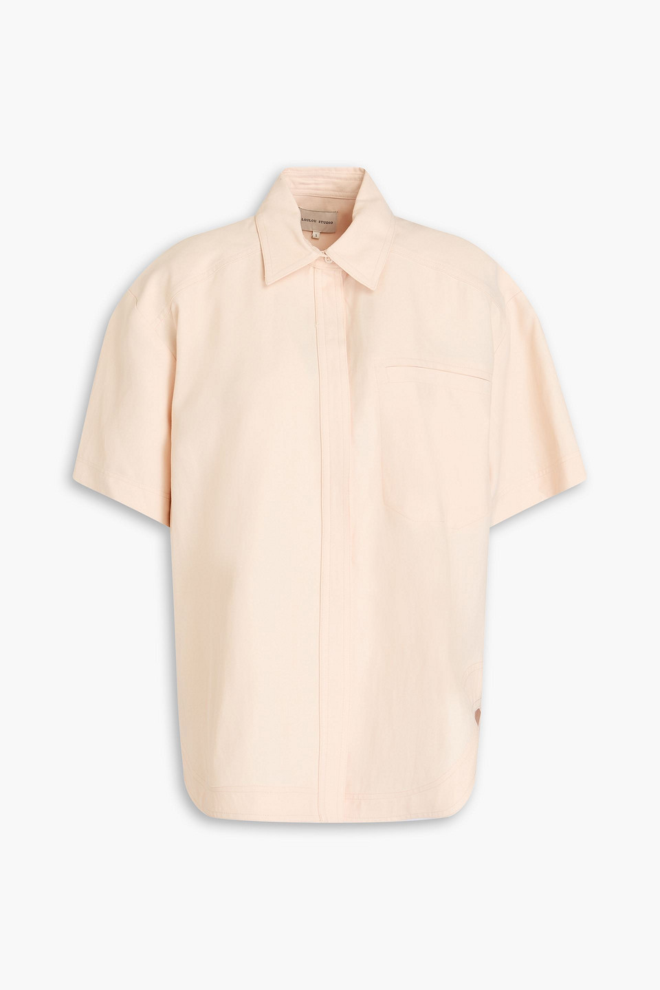 Loulou Studio Moheli Twill Shirt In Blush