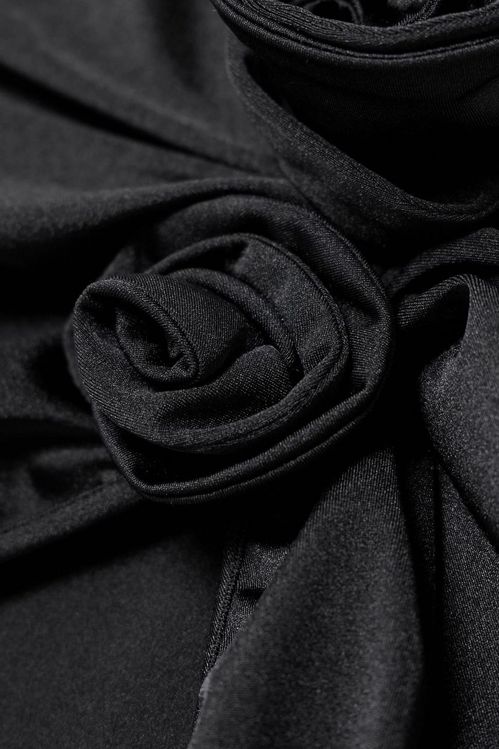 COPERNI Cropped appliquéd gathered satin-jersey top
