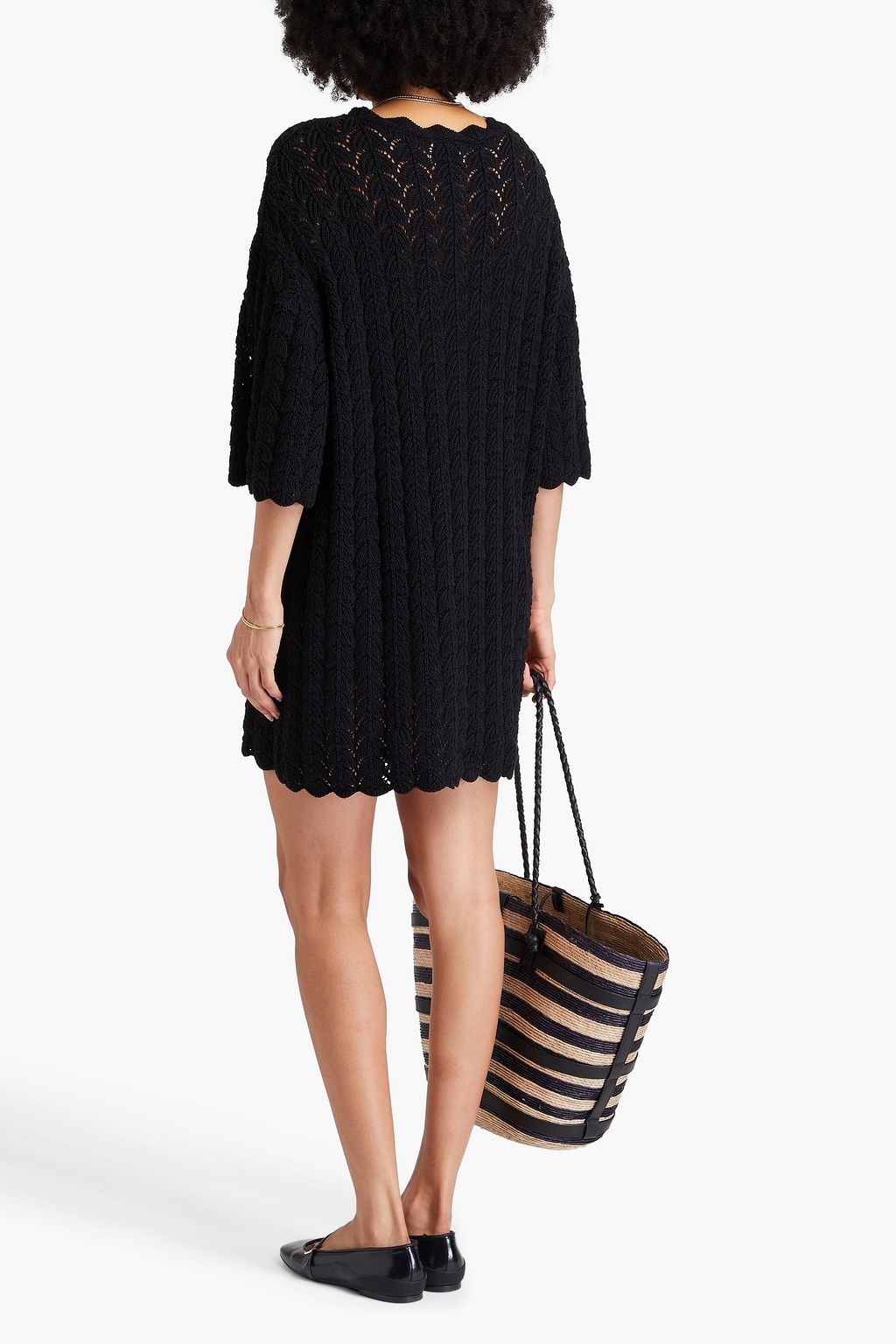 LOULOU STUDIO Doni crocheted cotton mini dress