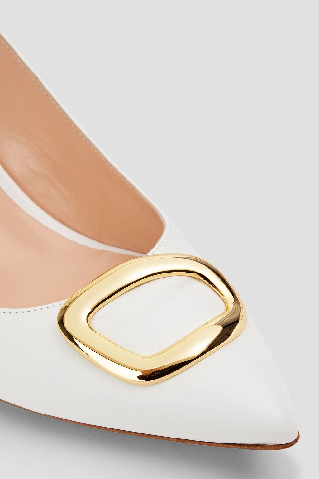 RUPERT SANDERSON Marina embellished leather slingback pumps