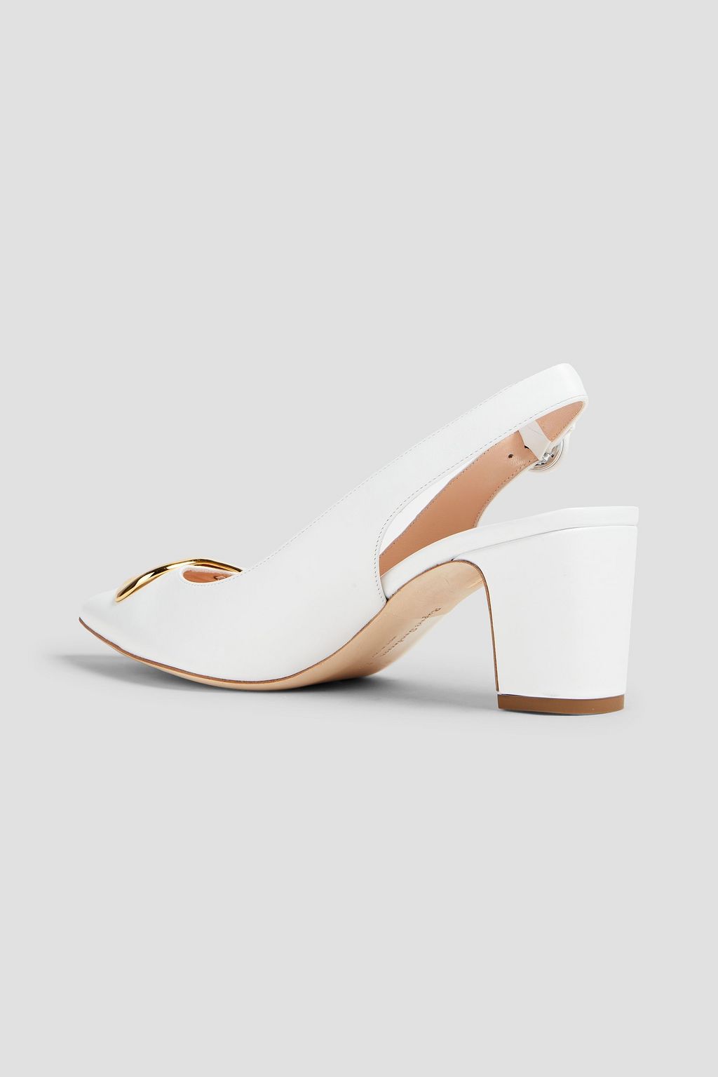 RUPERT SANDERSON Marina embellished leather slingback pumps