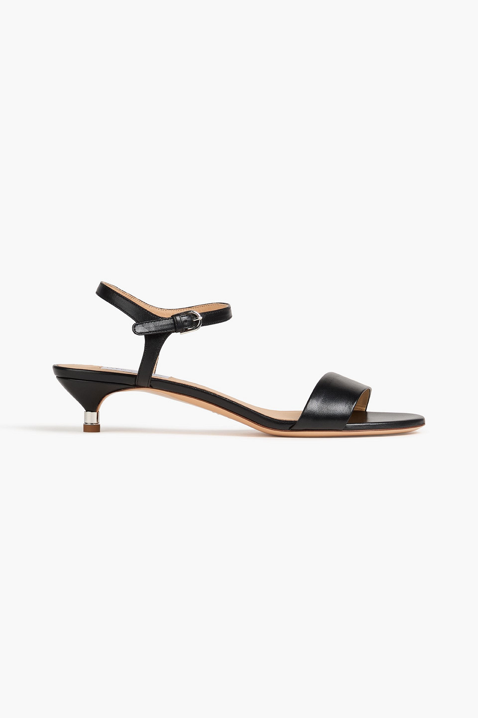 Gabriela Hearst Soraya Low Heel Sandal In Black Leather In Black