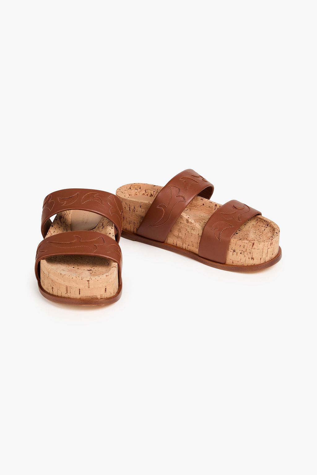 GABRIELA HEARST Striker laser-cut leather platform sandals