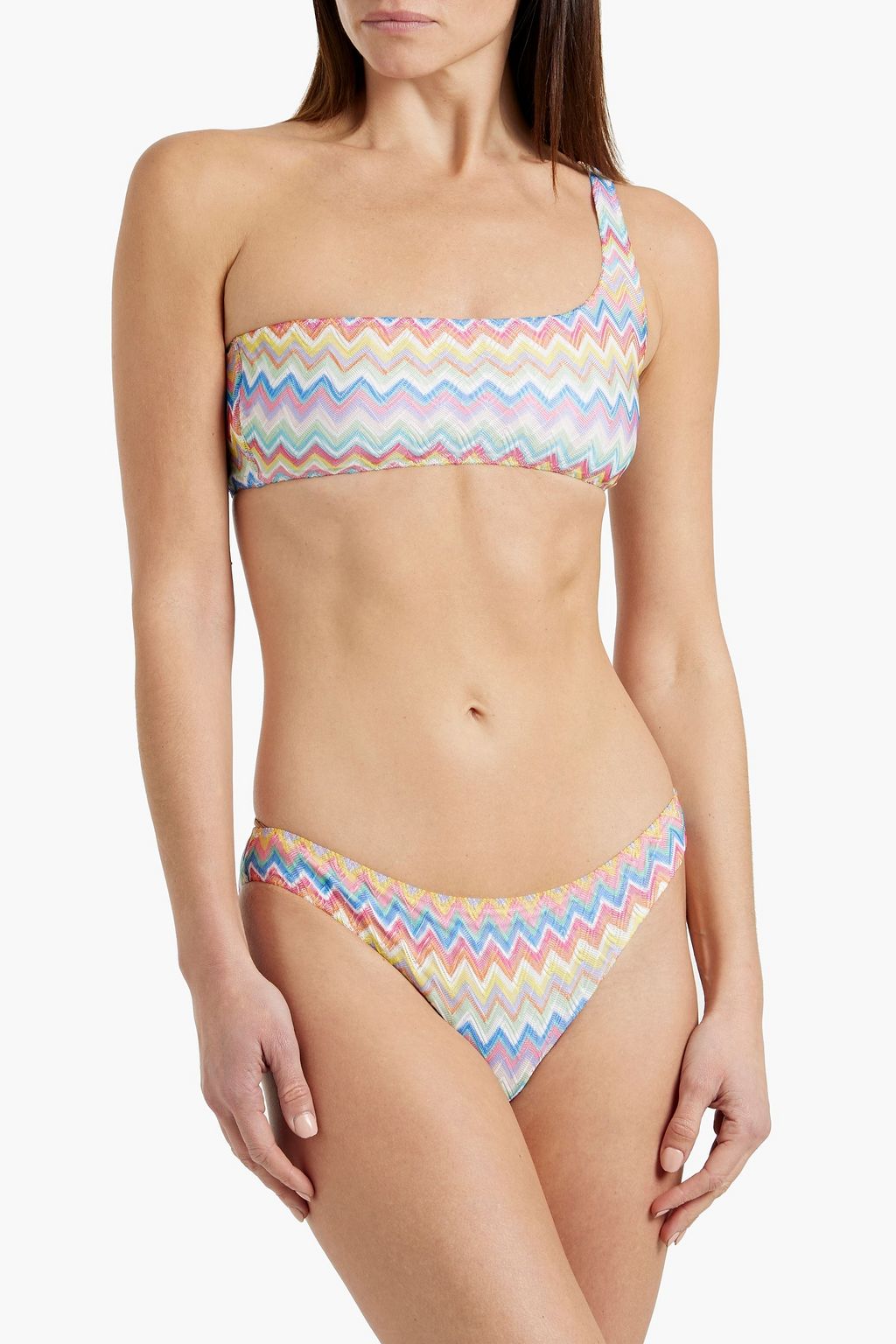 MISSONI بيكيني مصنوع من نسيج بحبكة كروشيه بكتف واحد