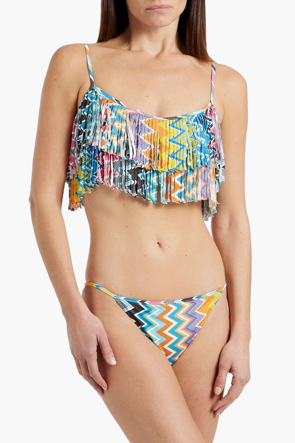 MISSONI بيكيني مزين بطبعات ومزين بشرّابات