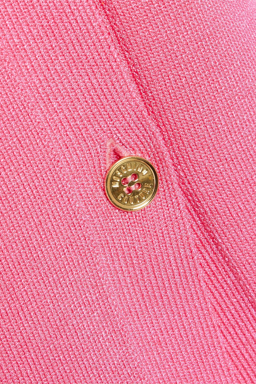 MOSCHINO Button-detailed knitted midi skirt