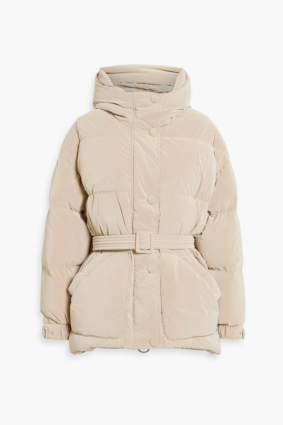 Ienki Ienki Michlin Quilted Cotton-shell Hooded Down Jacket In Beige