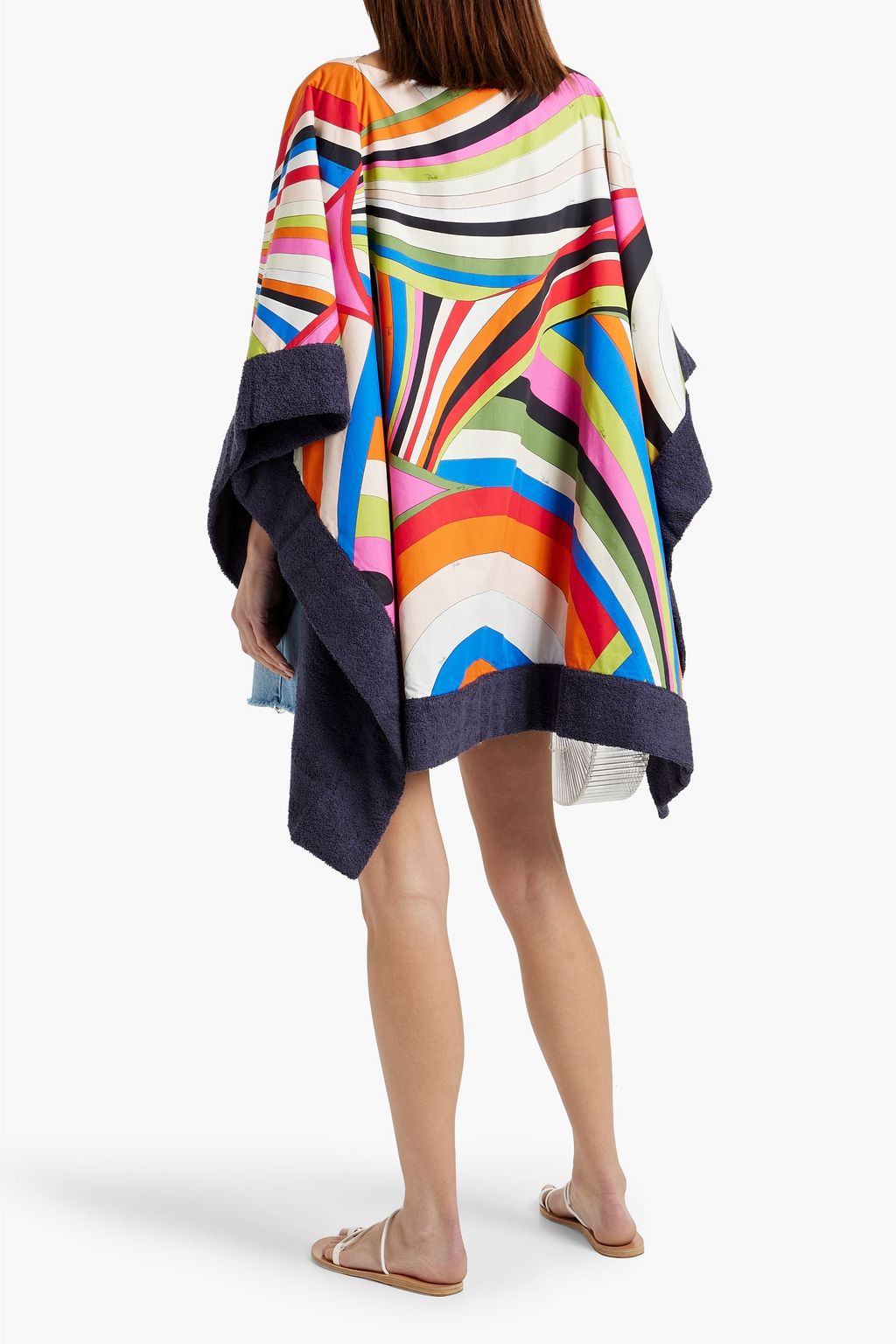 PUCCI بلوزة بتصميم منسدل من قطن بوبلين وقطن تيري مزينة بطبعات