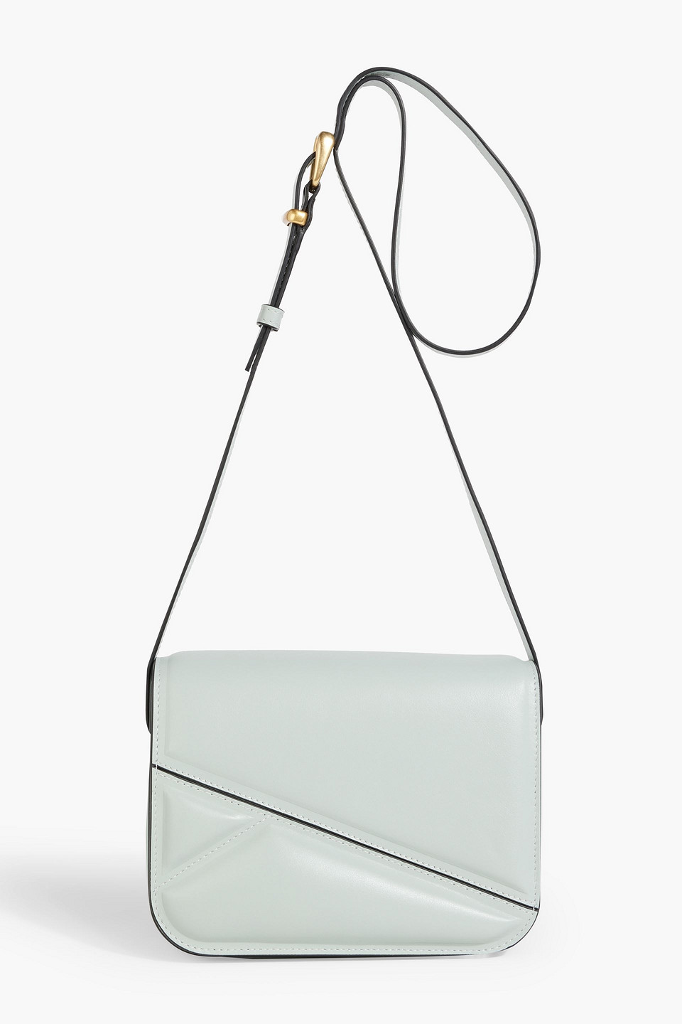 Wandler Oscar Trunk Medium Leather Shoulder Bag In Sky Blue