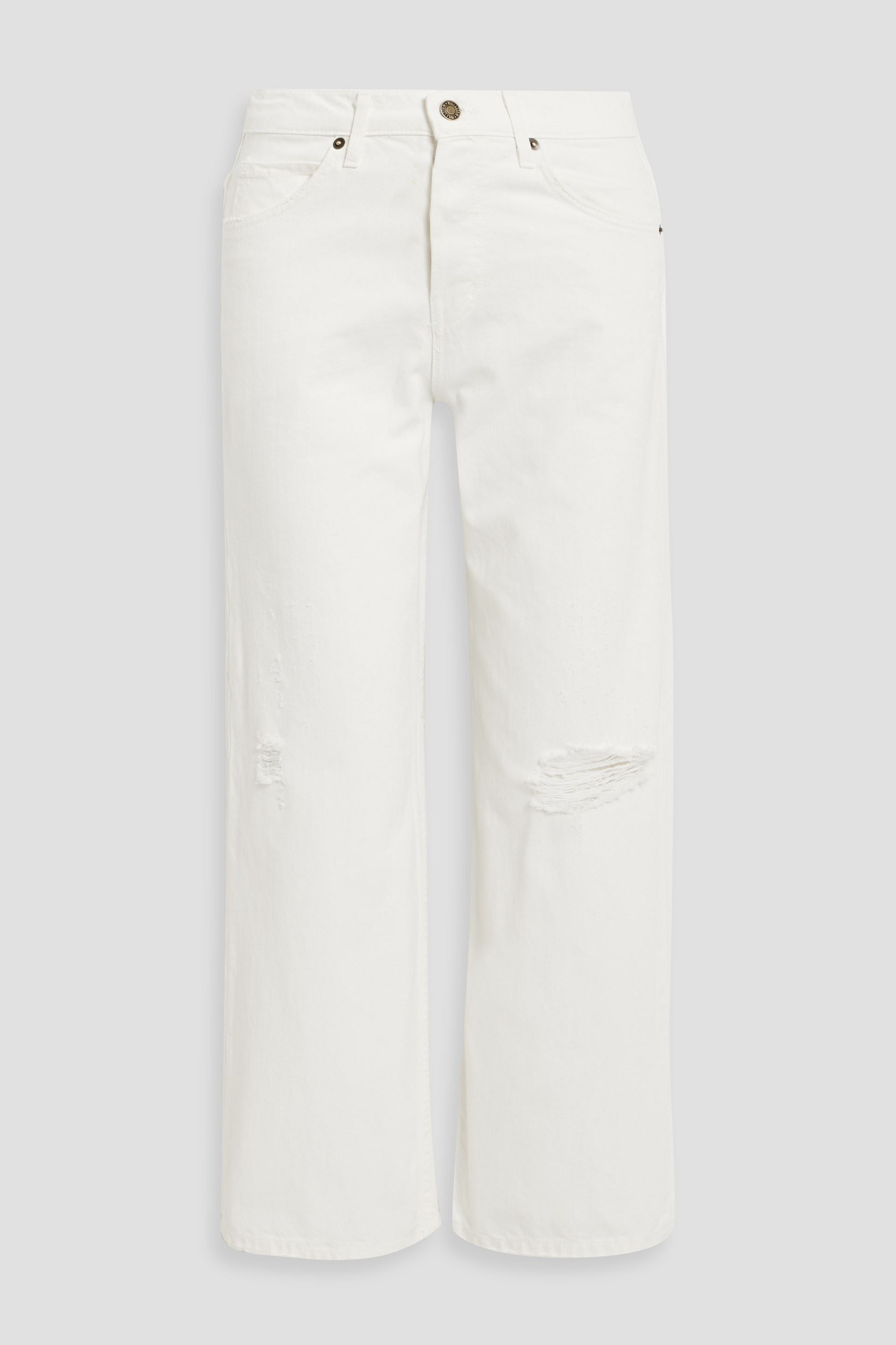 Nili Lotan Violette cropped distressed high-rise straight-leg jeans thumbnail