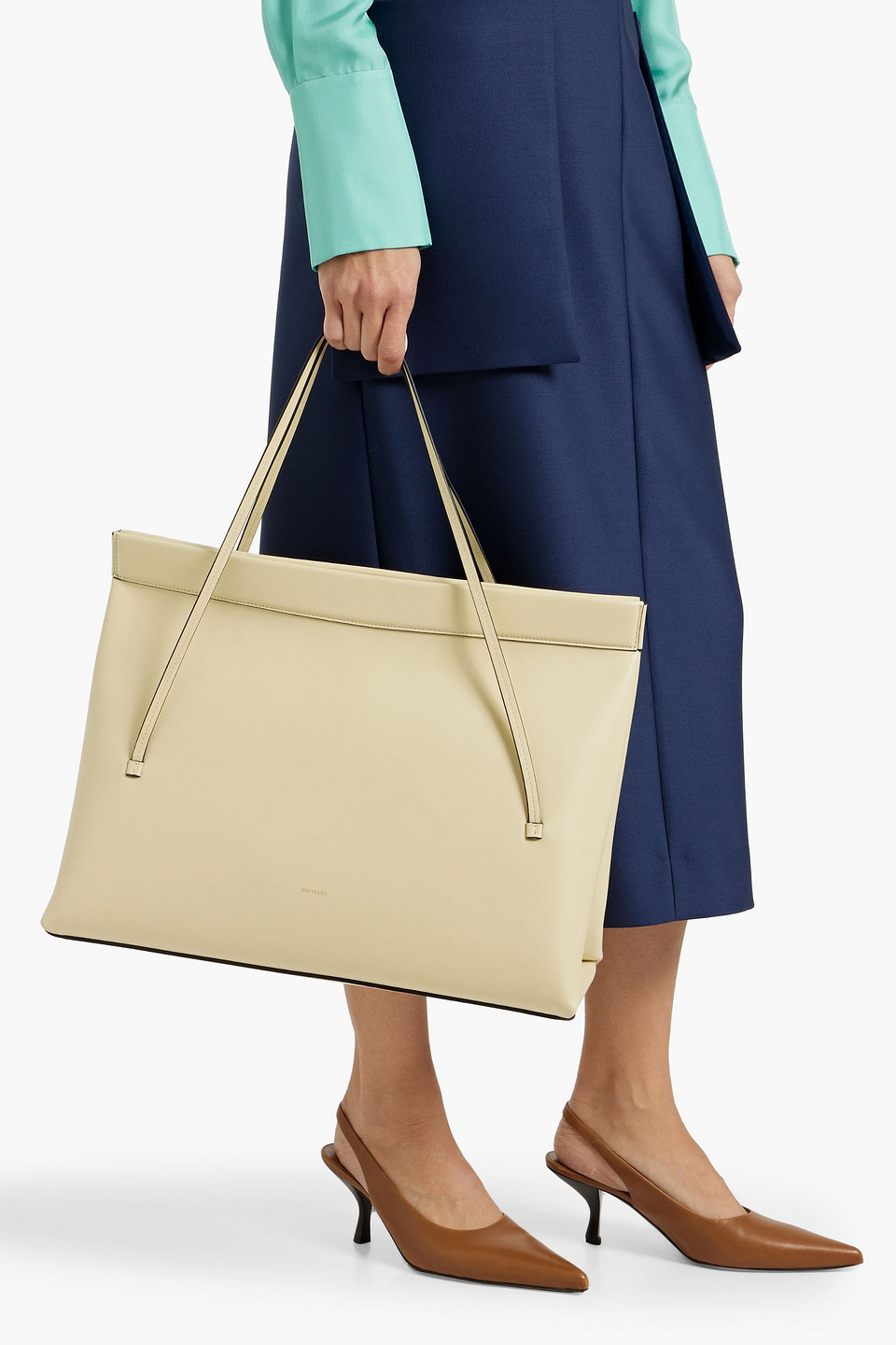 Wandler Joanna Leather Tote In Pastel Yellow