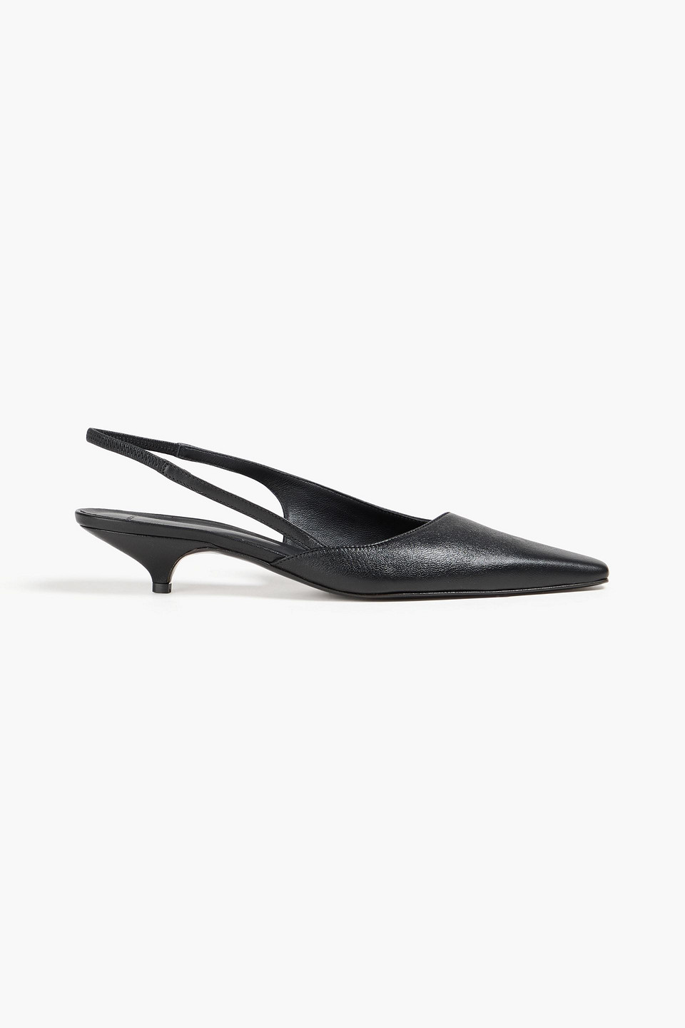 Loulou Studio + Net Sustain Abside Leather Slingback Pumps In Schwarz