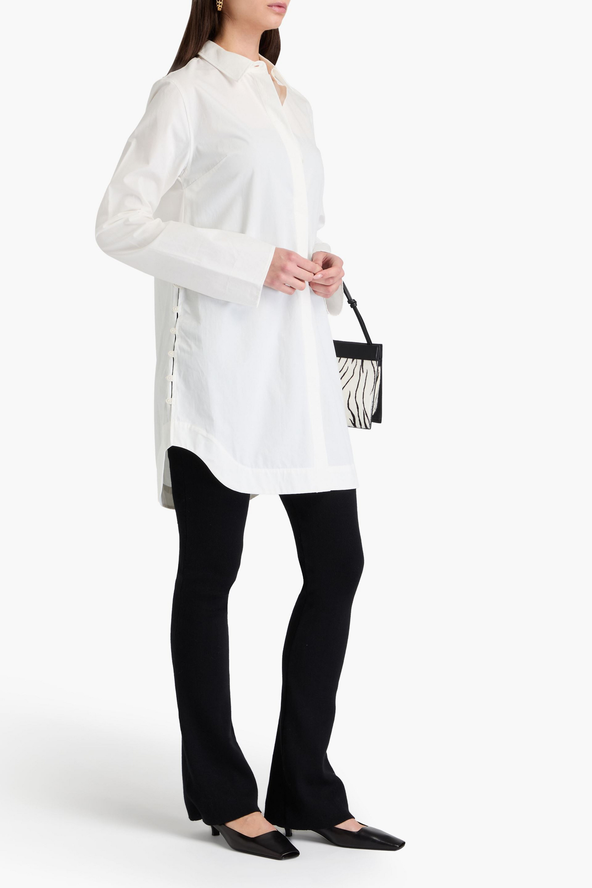 Loulou Studio Ekna cotton-poplin mini shirt dress