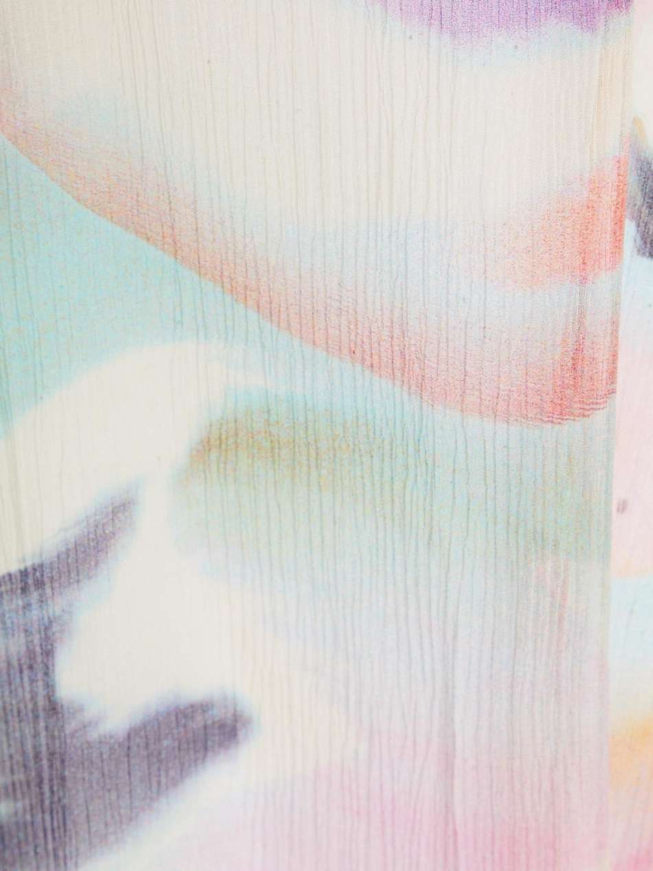 printed silk-crepon coverup