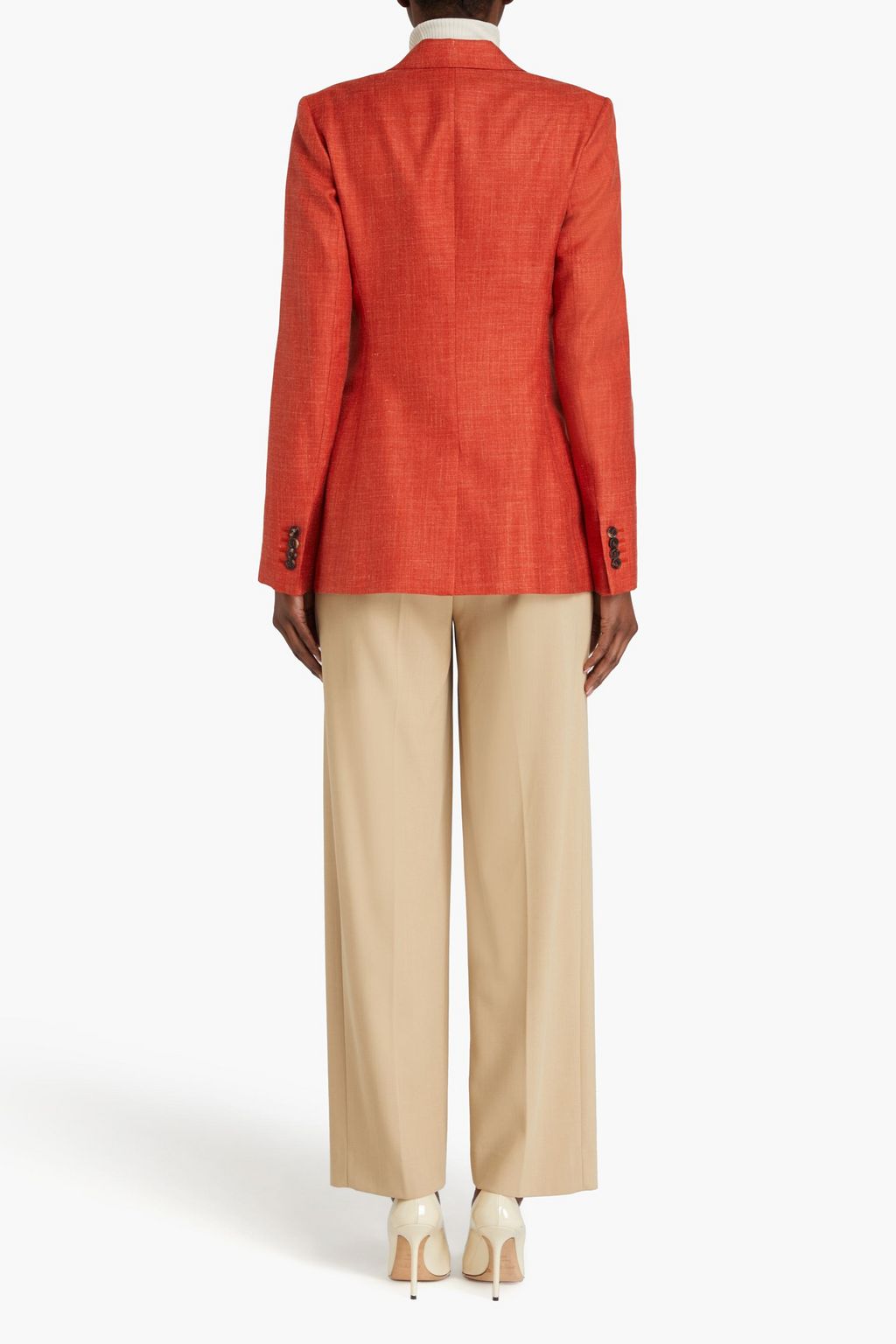 GABRIELA HEARST Angela double-breasted wool, silk and linen-blend blazer