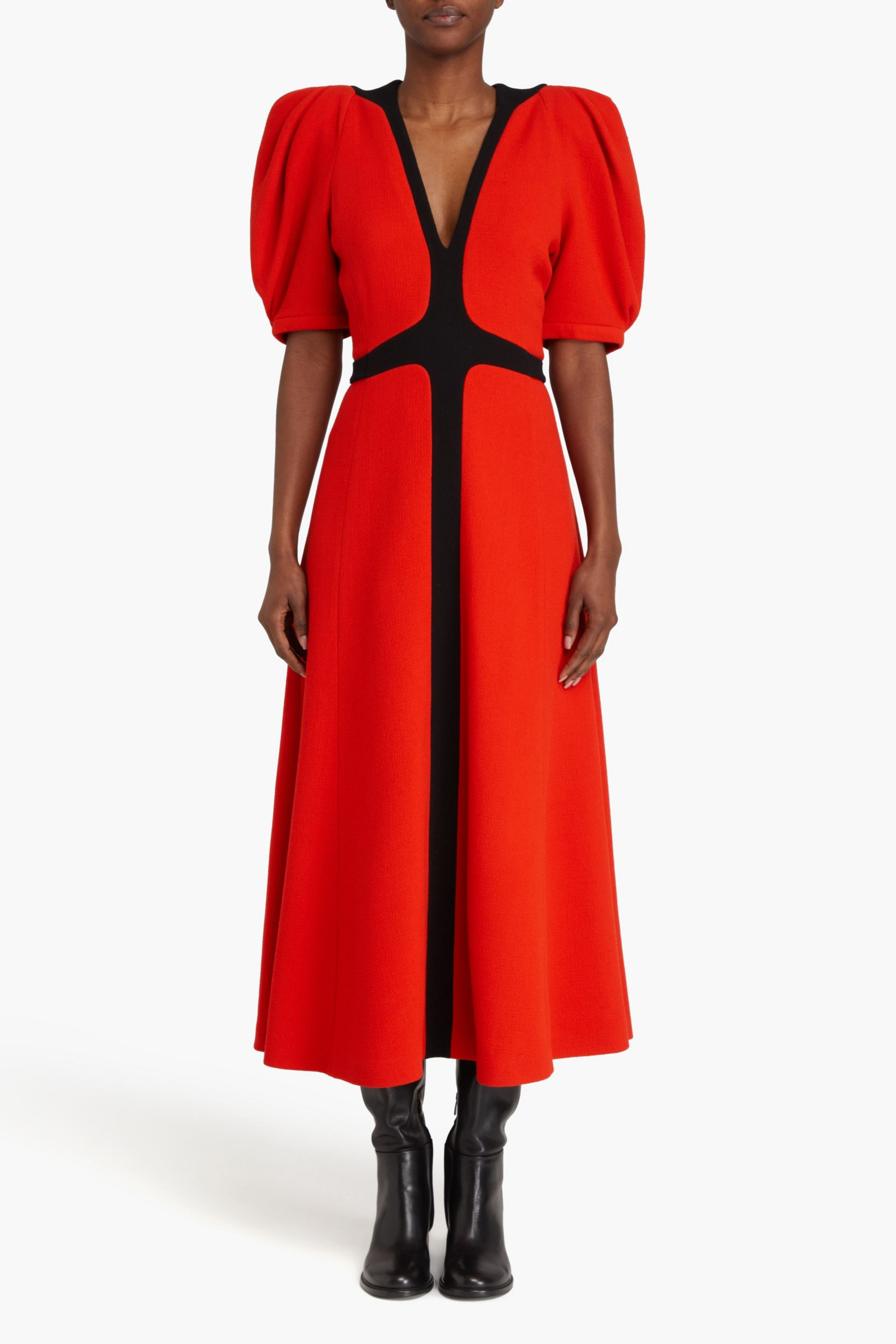 Gabriela Hearst Luz pleated wool-crepe midi dress