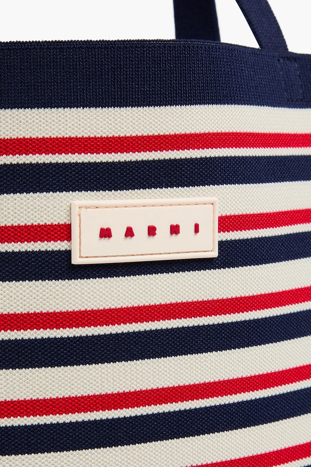 MARNI Striped canvas tote