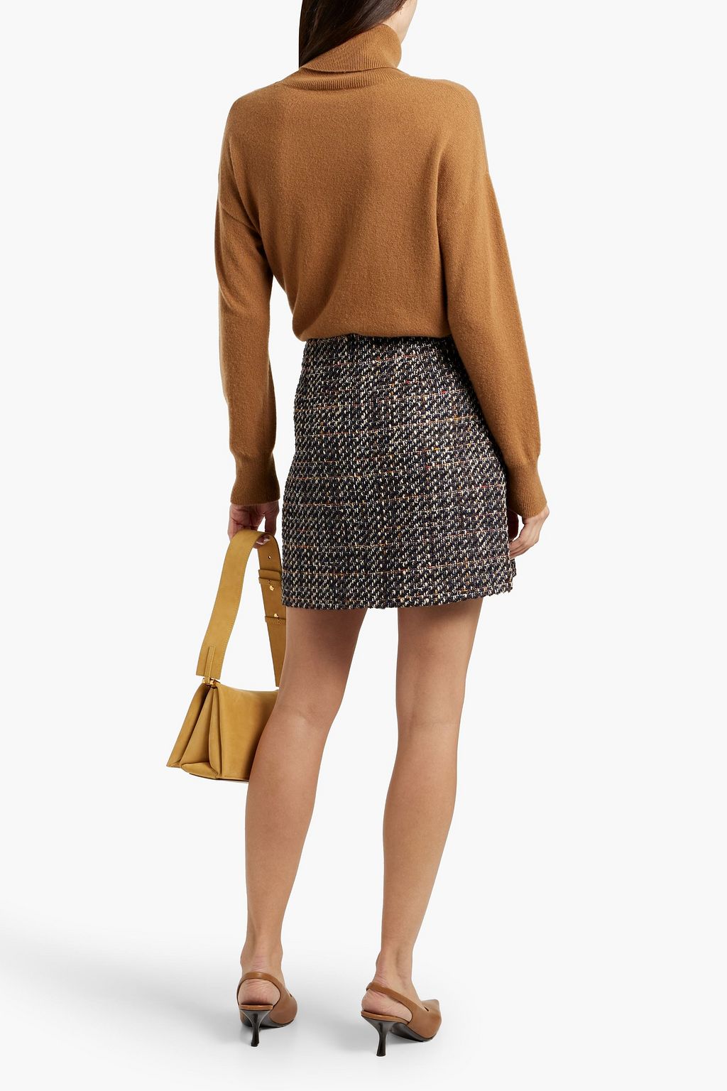 VERONICA BEARD Perry metallic tweed mini skirt