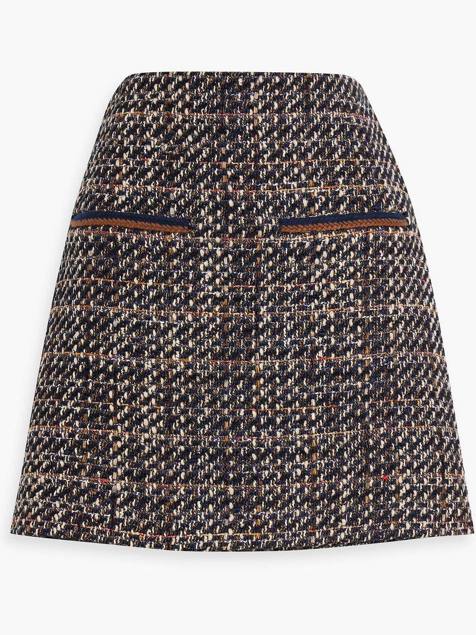 perry metallic tweed mini skirt