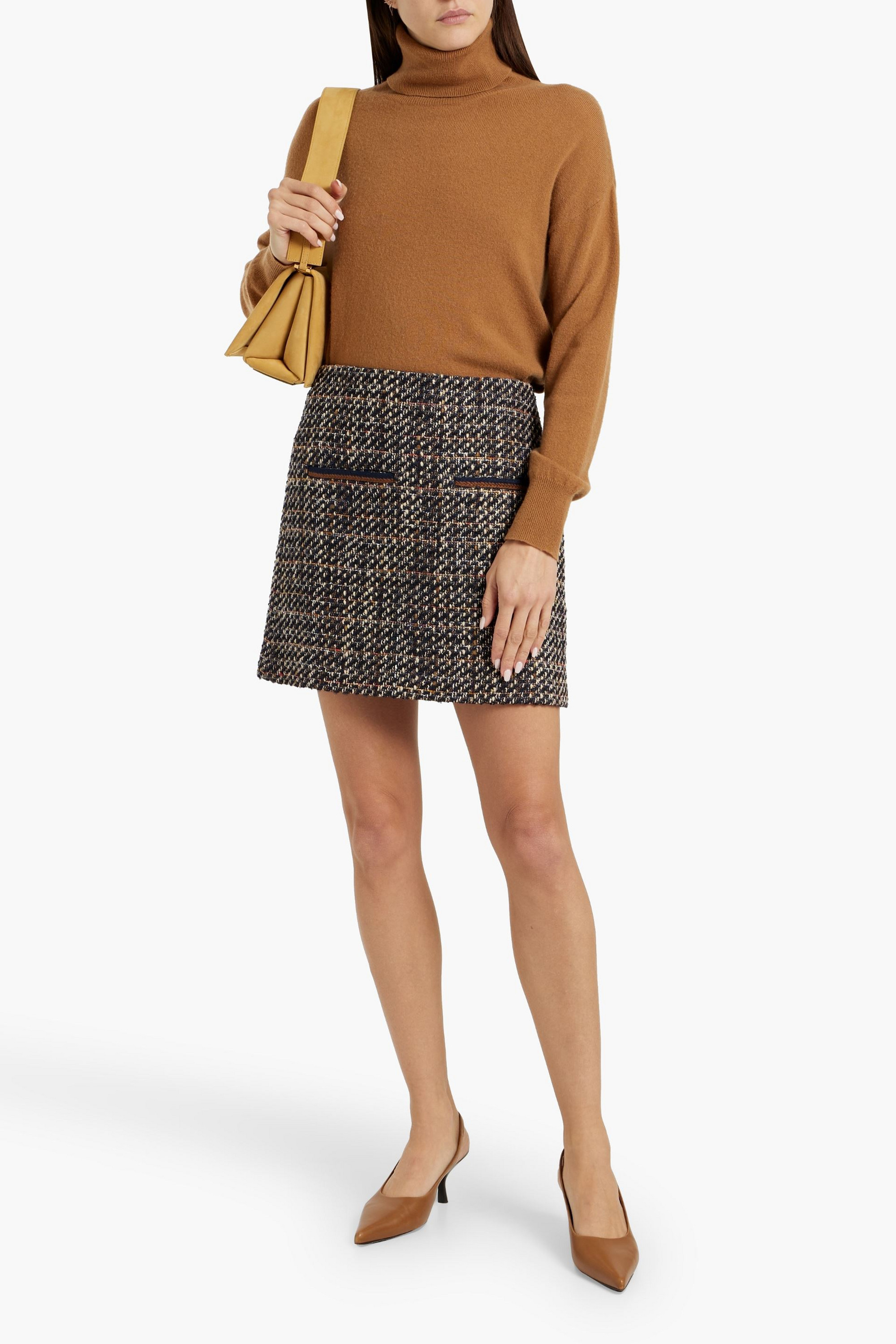 Veronica Beard Perry metallic tweed mini skirt