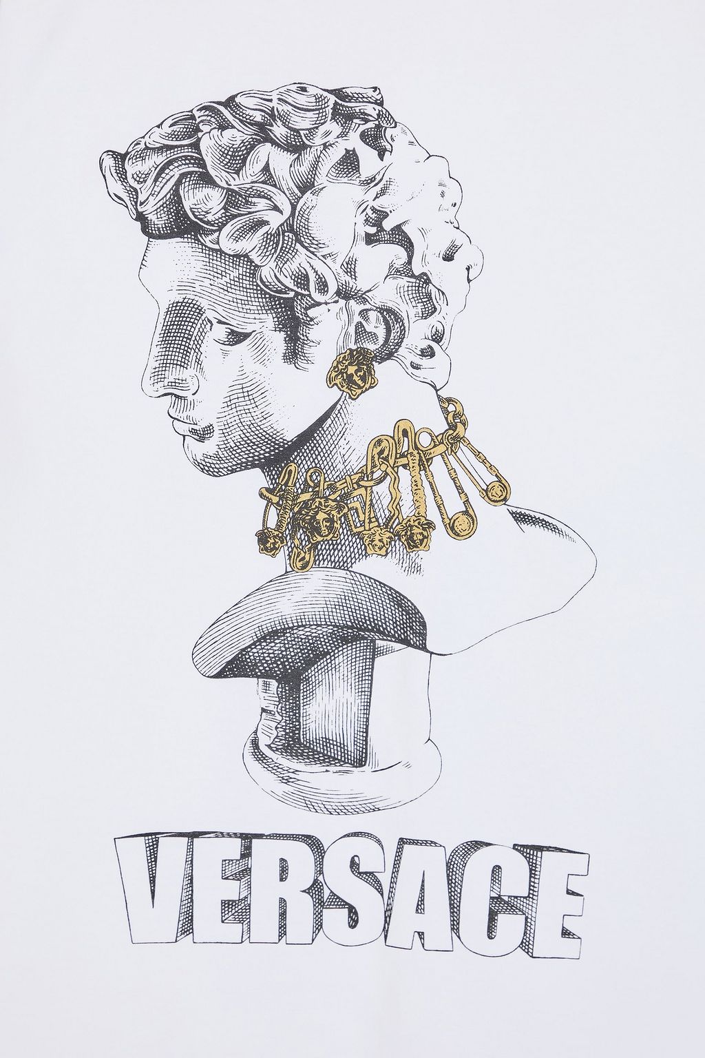 VERSACE تي شيرت من قطن الجيرسي مزين بطبعات