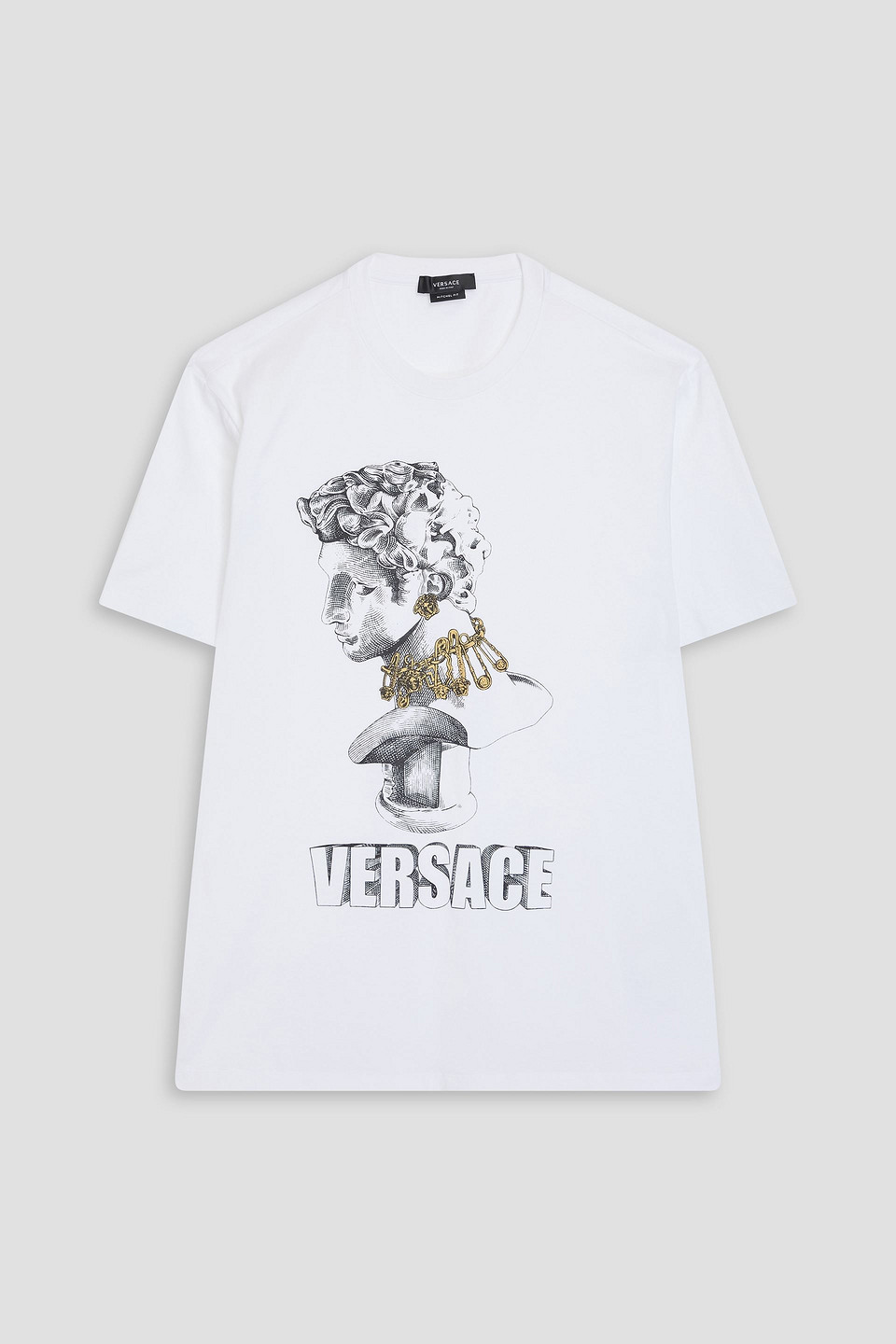 Versace - Printed cotton-jersey T-shirt - White - M
