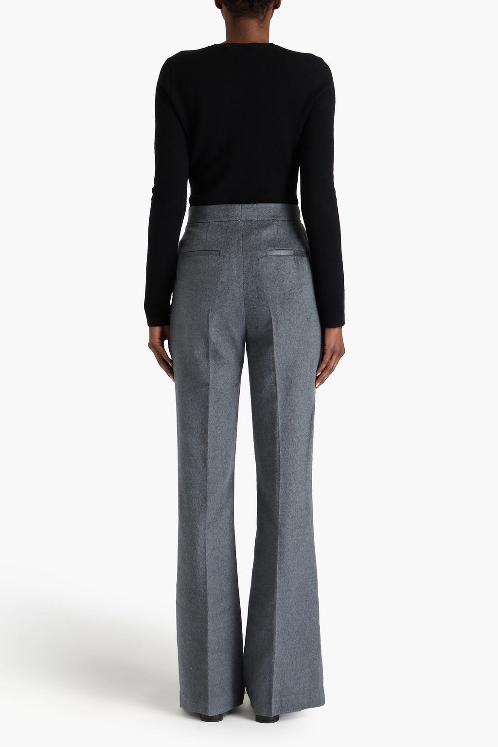 GABRIELA HEARST Jones brushed cashmere-felt wide-leg pants