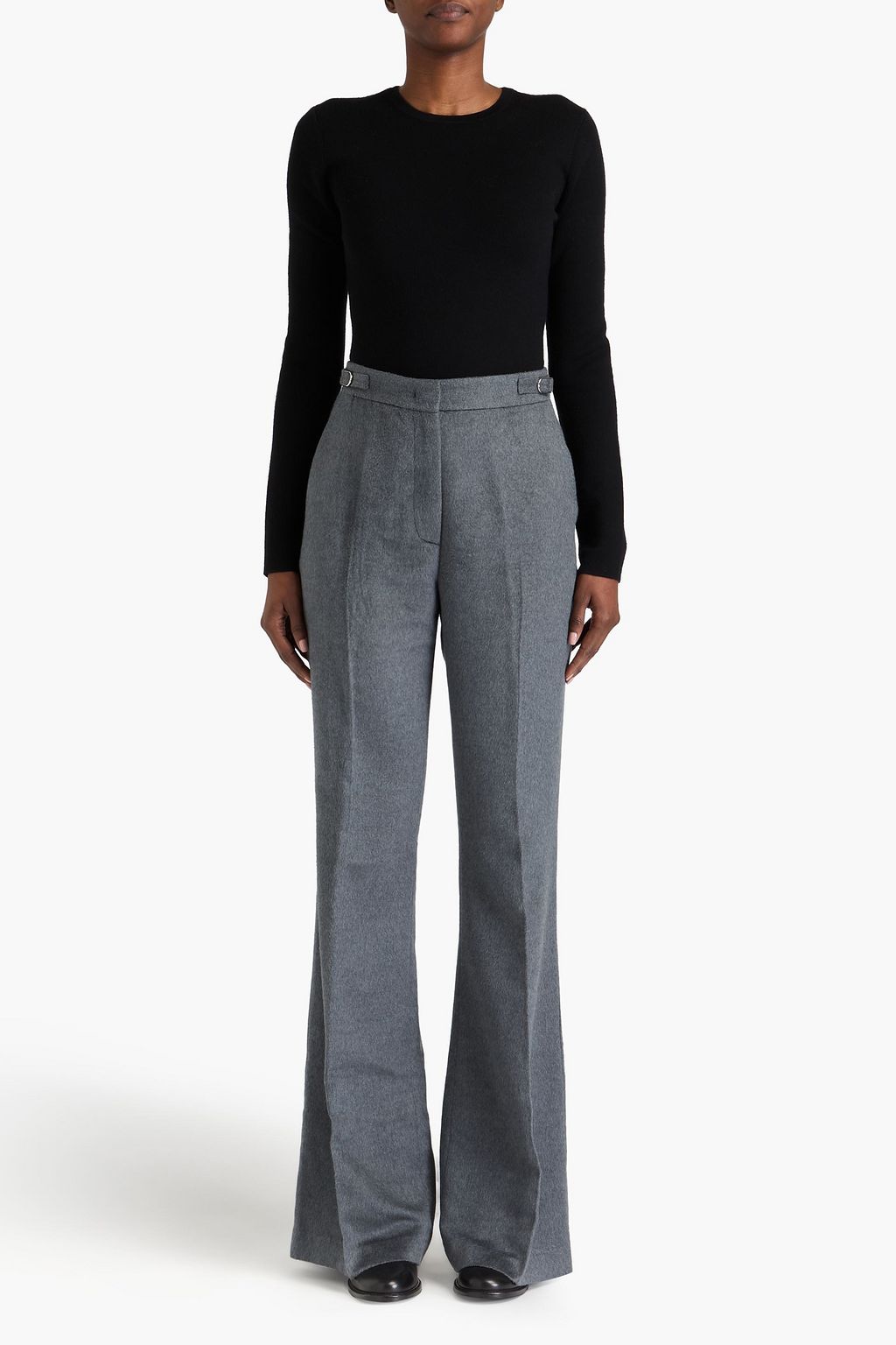 GABRIELA HEARST Jones brushed cashmere-felt wide-leg pants