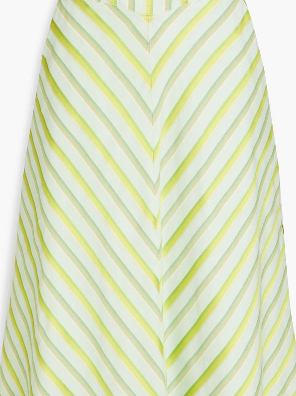 striped cotton-blend jacquard skirt