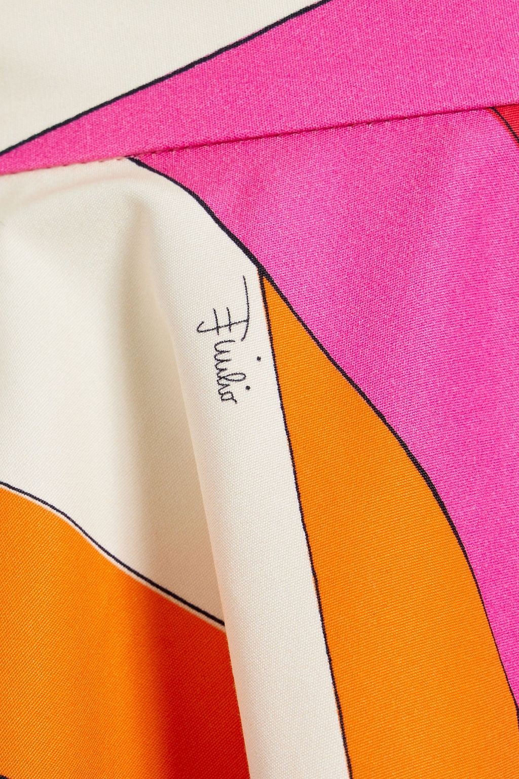 PUCCI Printed cotton-poplin skirt