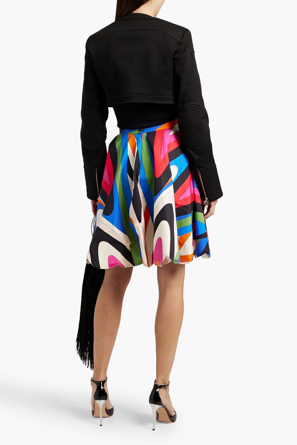 PUCCI Printed cotton-poplin skirt
