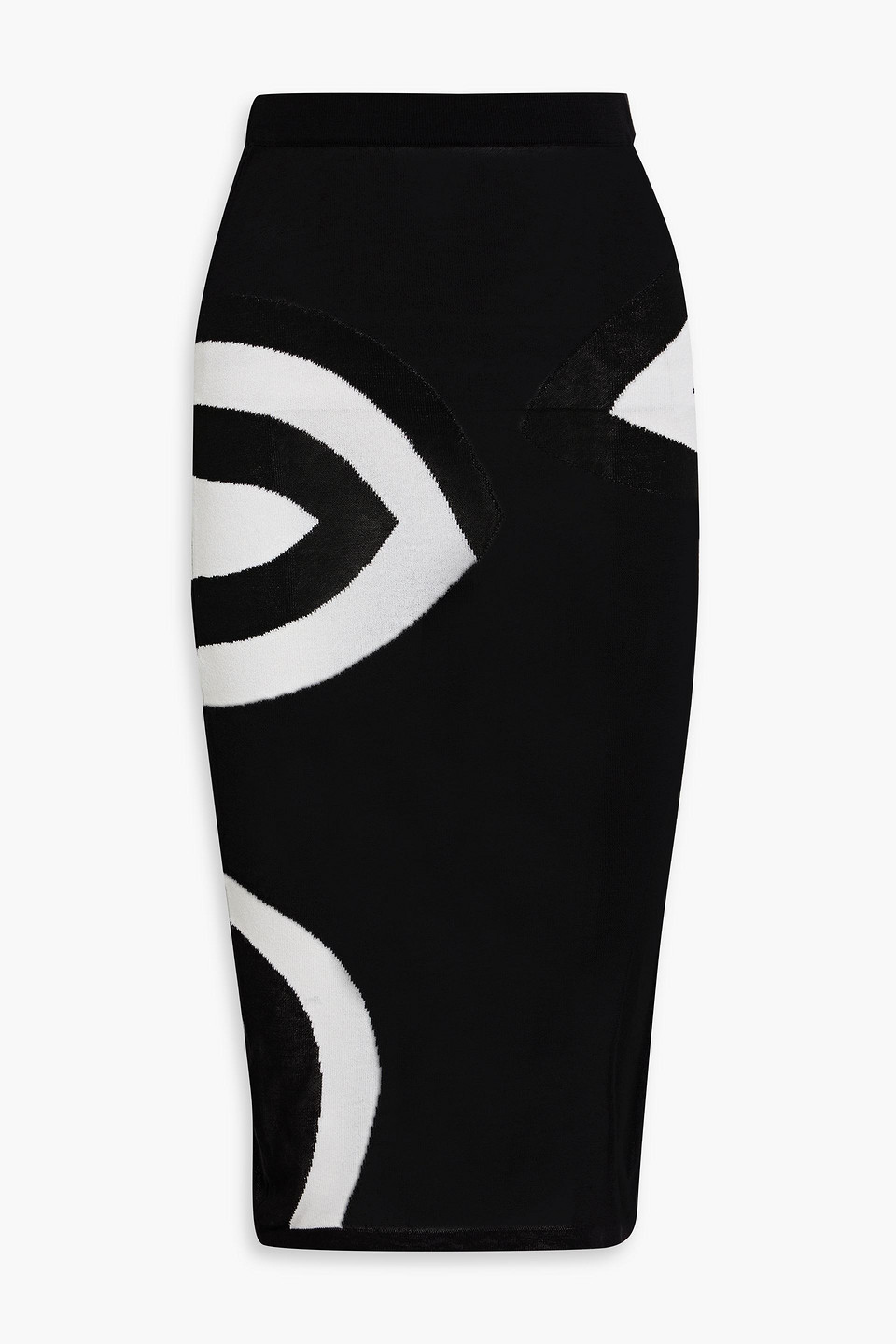 Pucci Jacquard-knit Cotton-blend Pencil Skirt In Black