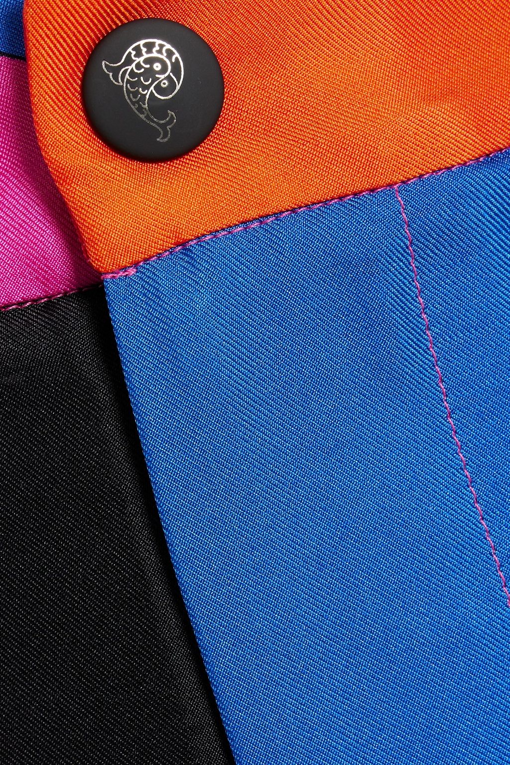 PUCCI 프린트 실크 트윌 와이드 레그 팬츠