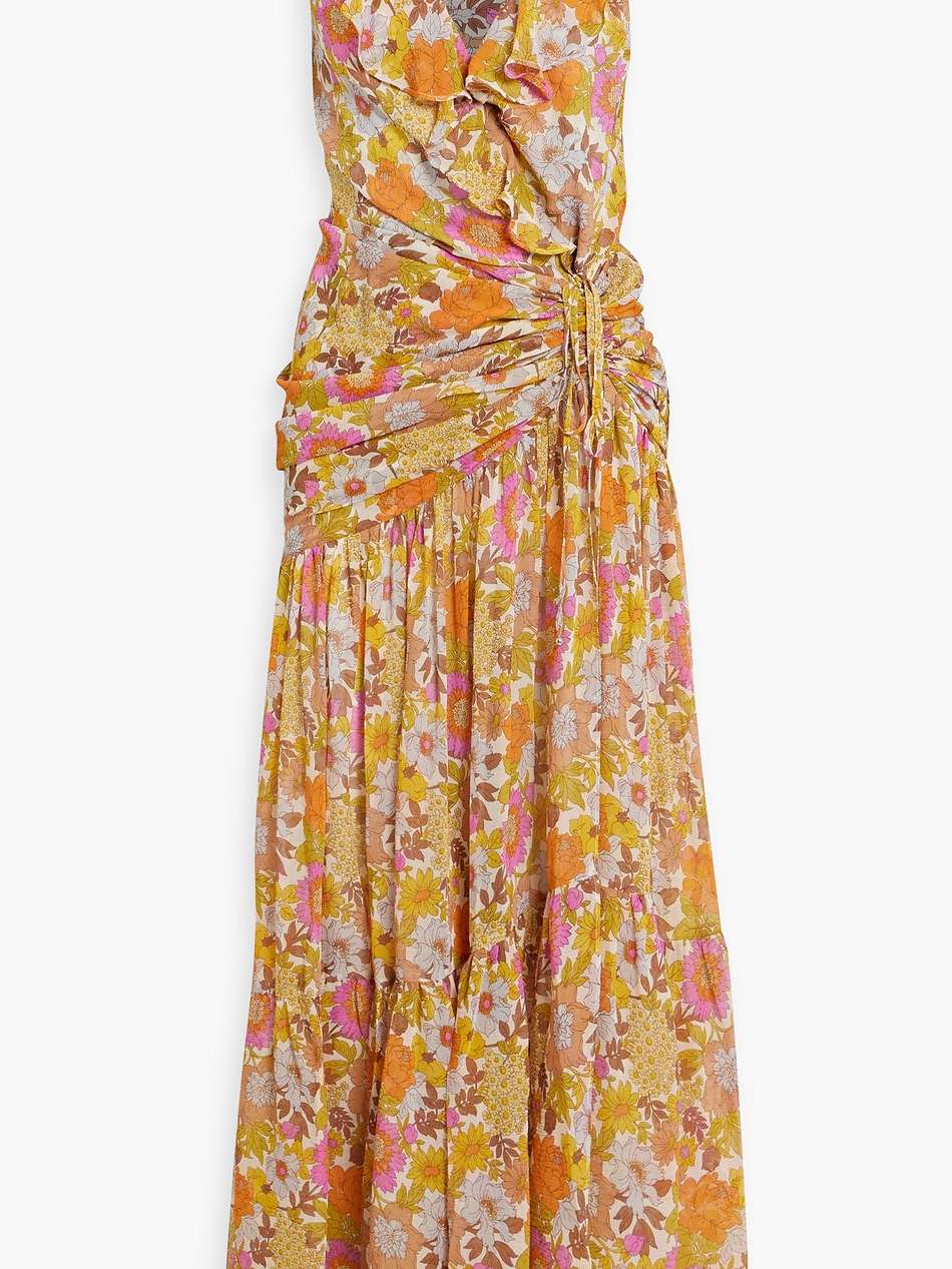 alanah ruffled floral-print silk-georgette maxi dress