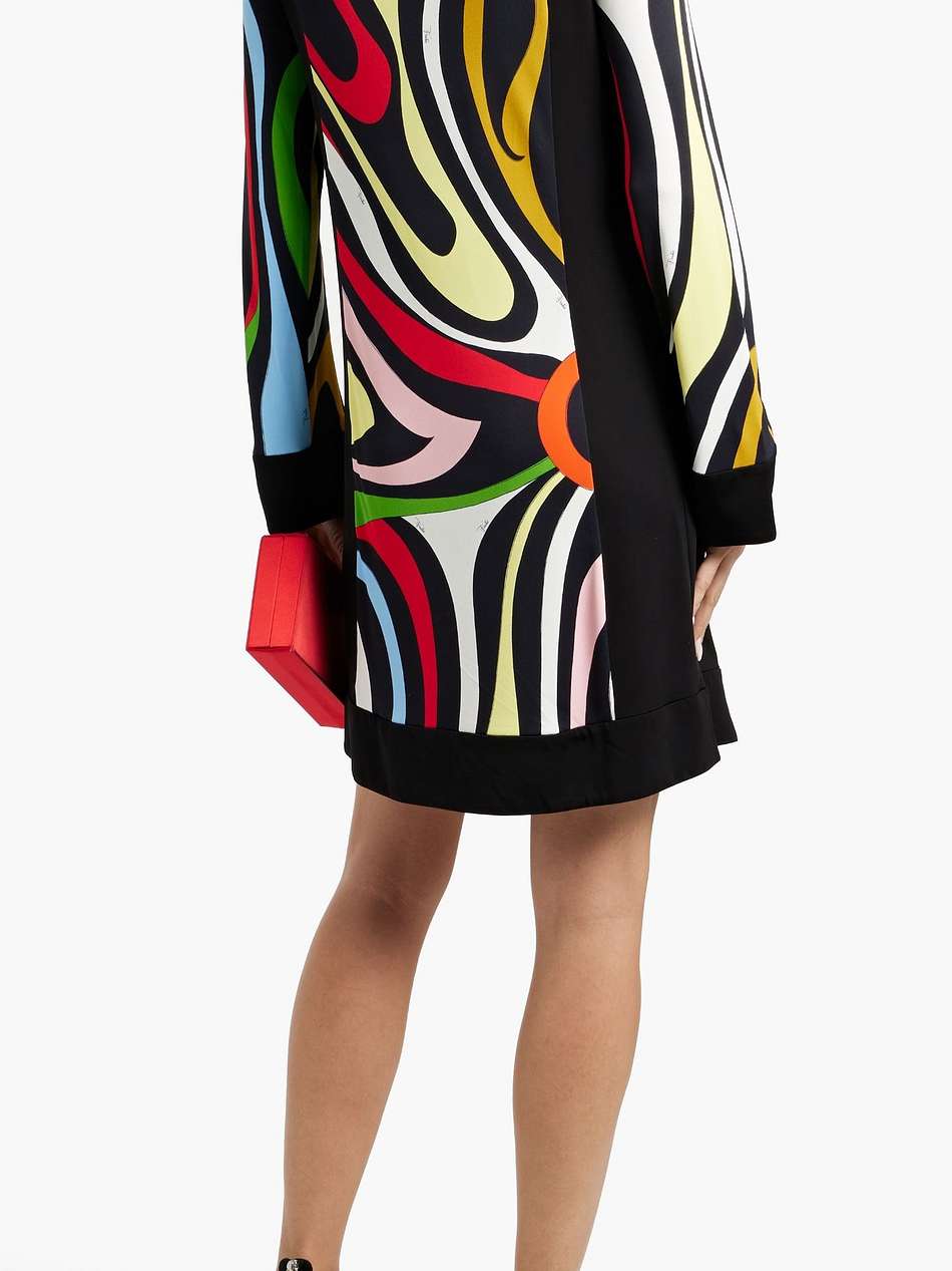 printed stretch-jersey mini dress