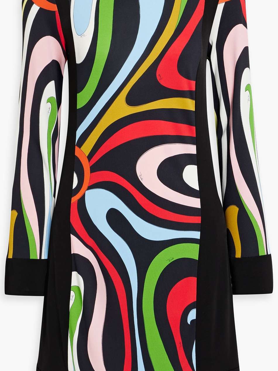 printed stretch-jersey mini dress