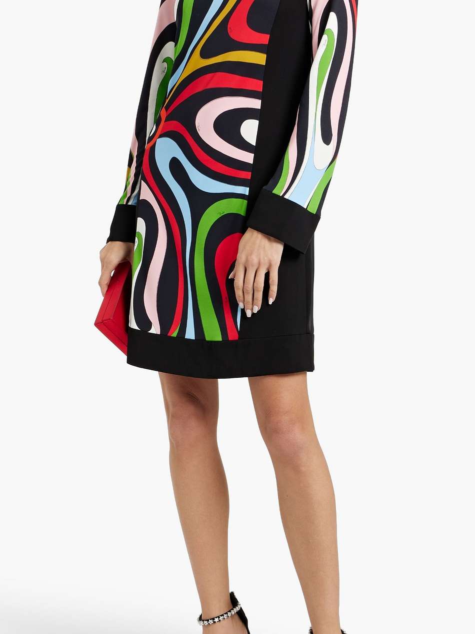 printed stretch-jersey mini dress