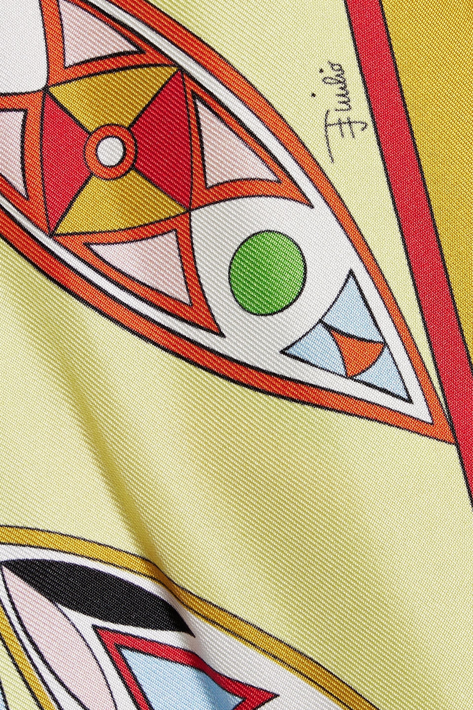 Pucci Printed Silk-twill Shirt In Yellow
