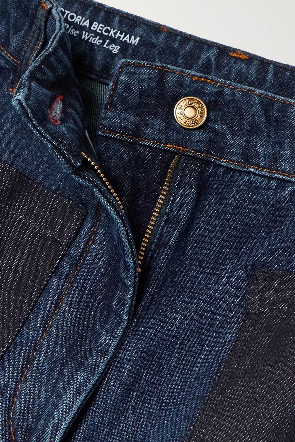 VICTORIA BECKHAM Alina patchwork wide-leg jeans