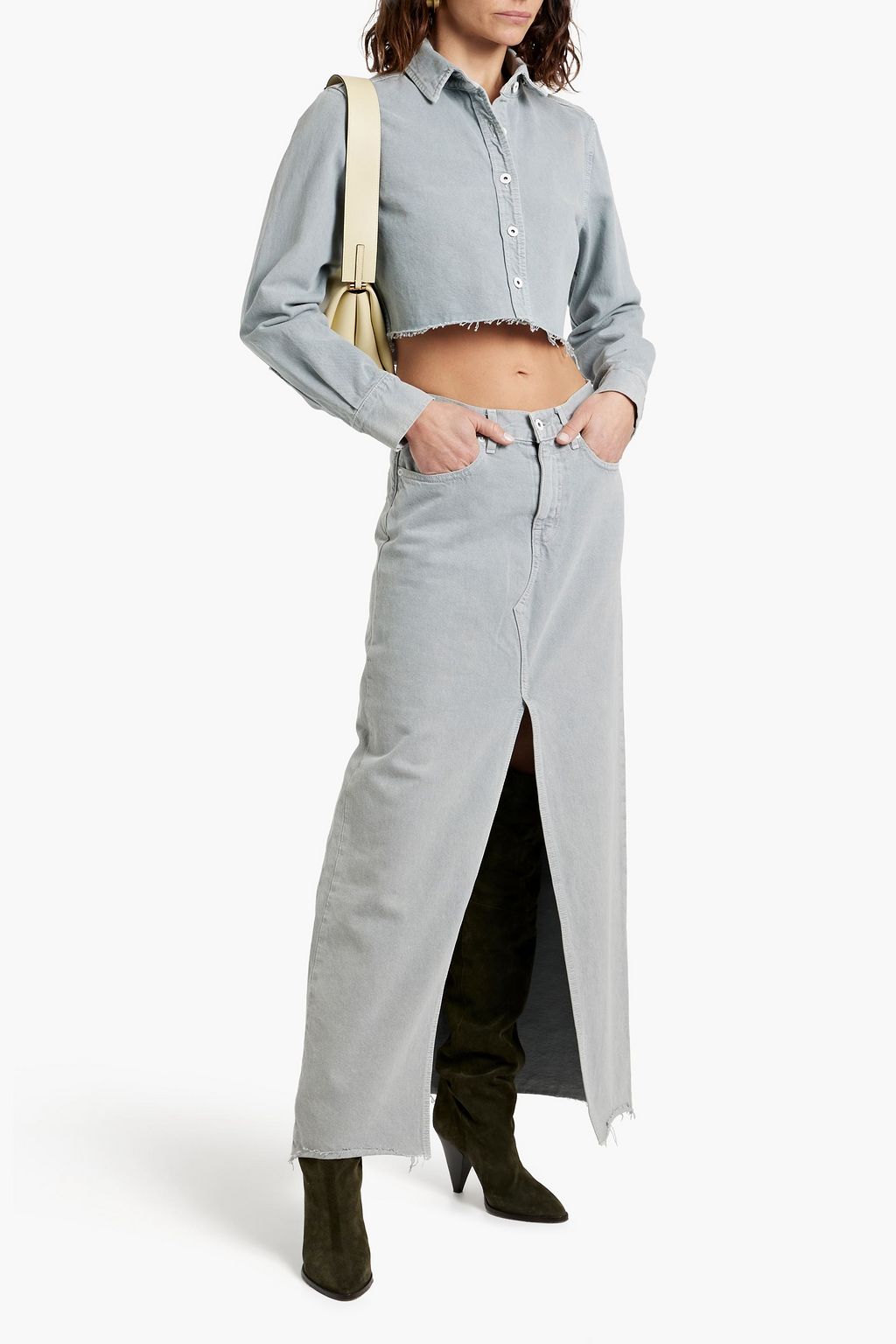 SLVRLAKE Denim maxi skirt