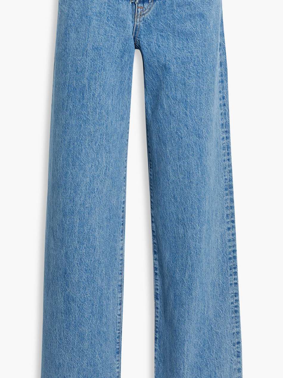 mica paneled low-rise wide-leg jeans