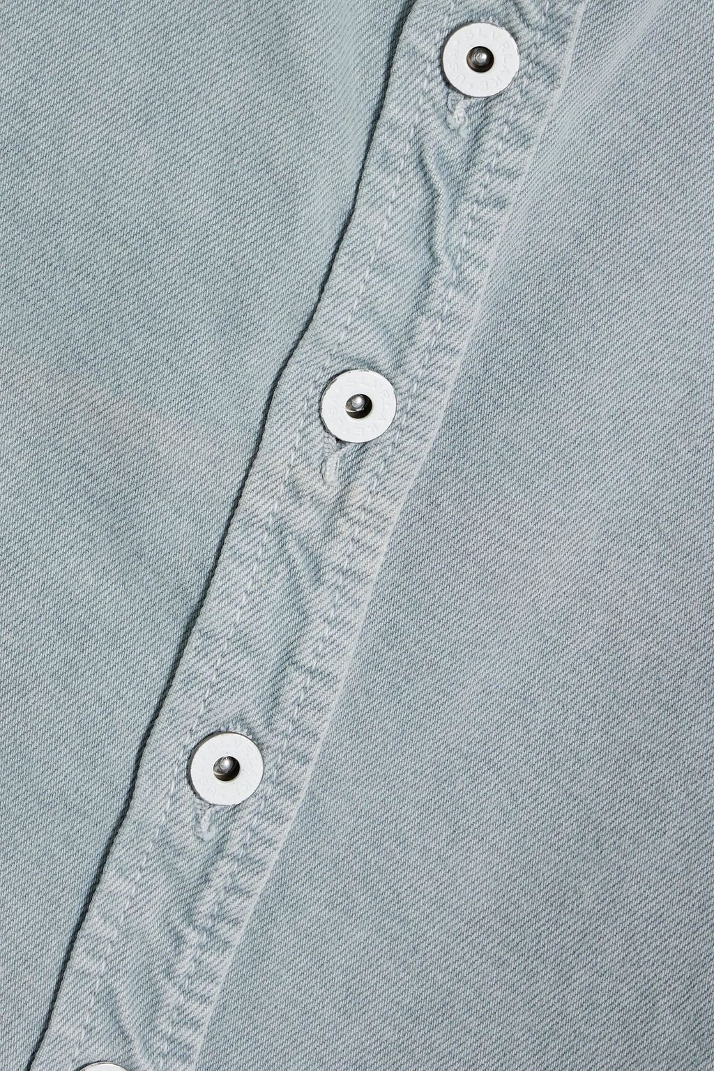 SLVRLAKE Cropped frayed denim shirt