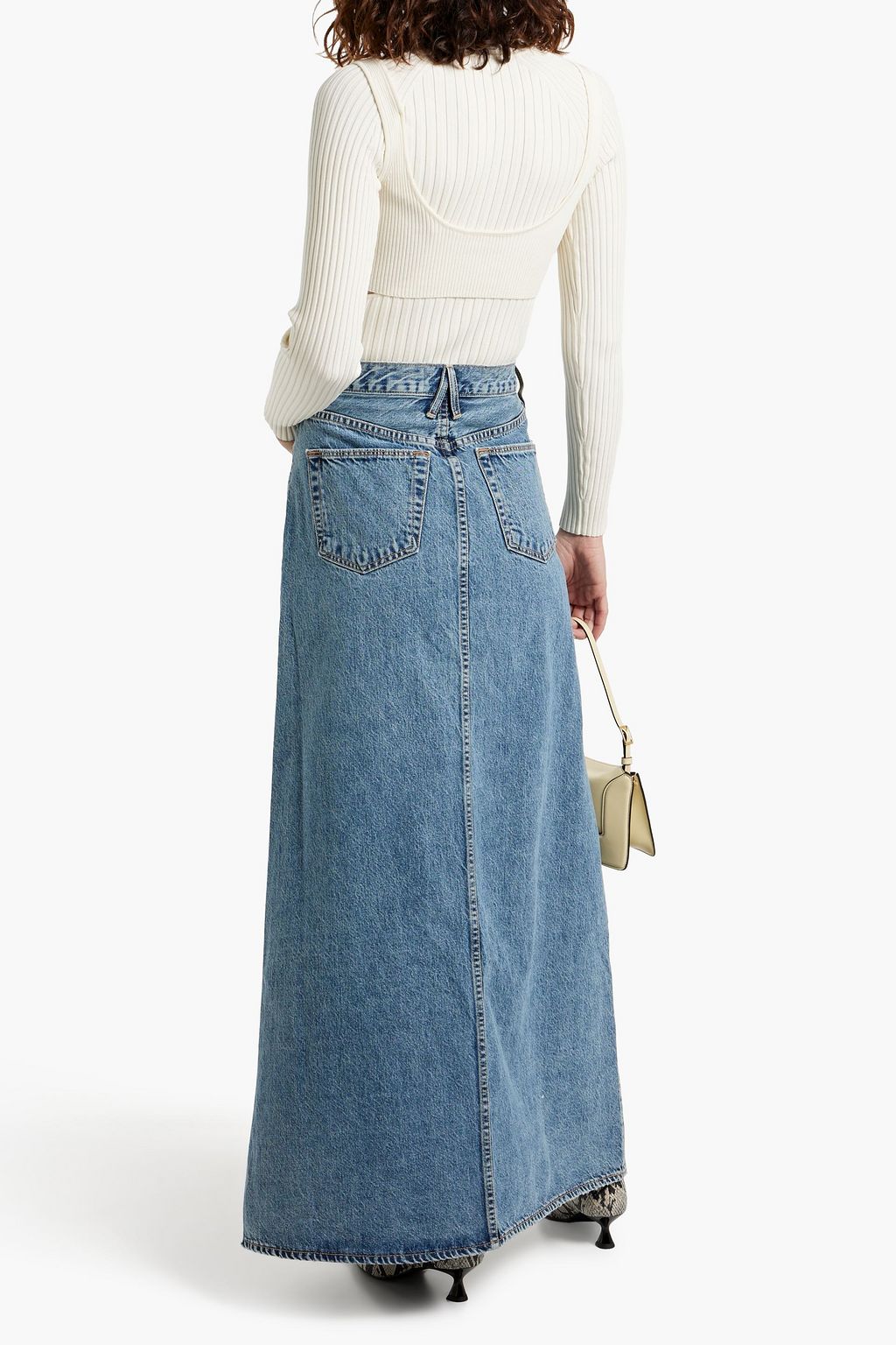 SLVRLAKE Dallas denim maxi skirt