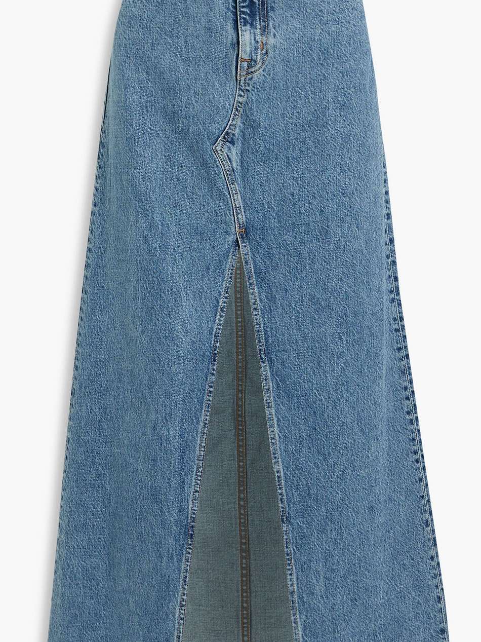 dallas denim maxi skirt